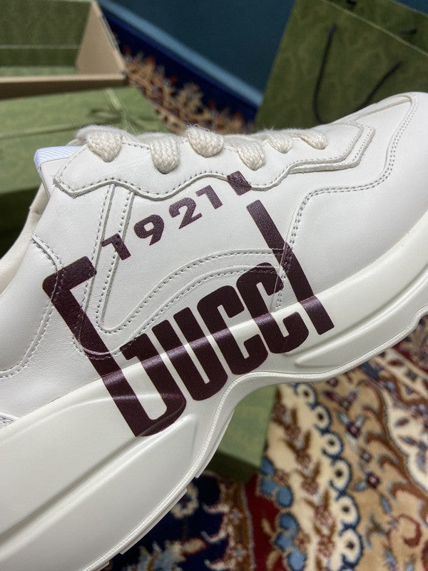 Gucci sneakers detailed view showing premium designer craftsmanship