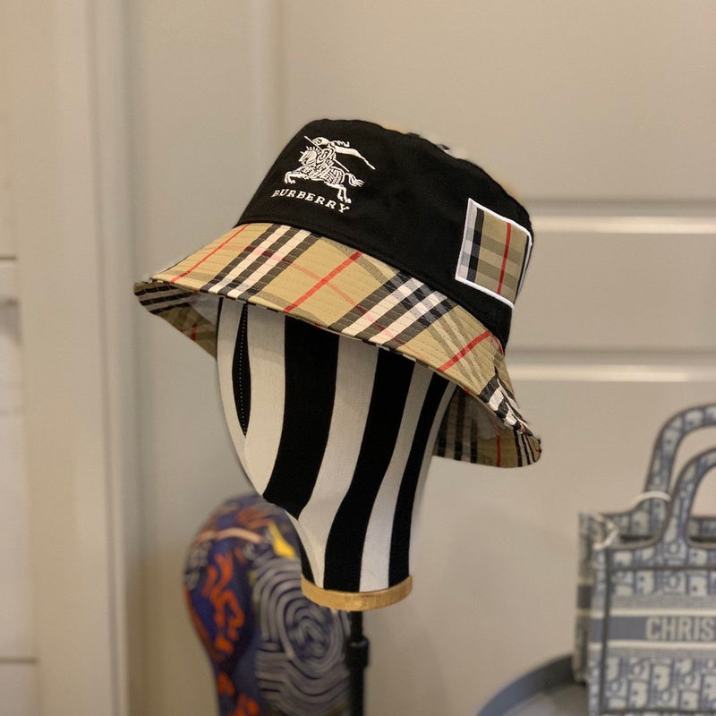 Close-up detail view of Burberry unisex cap