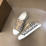 Burberry Chocolate Brown Low-Top Sneakers - Angled View