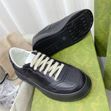 Gucci clean off-white luxury sneakers view 6 bold athletic profile