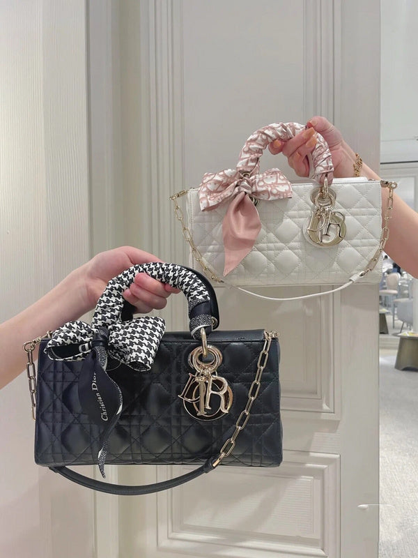 Back view of elevated modern women's handbag – women's luxury accessory