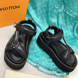 Louis Vuitton Red Loafer Flats - Studio Shot