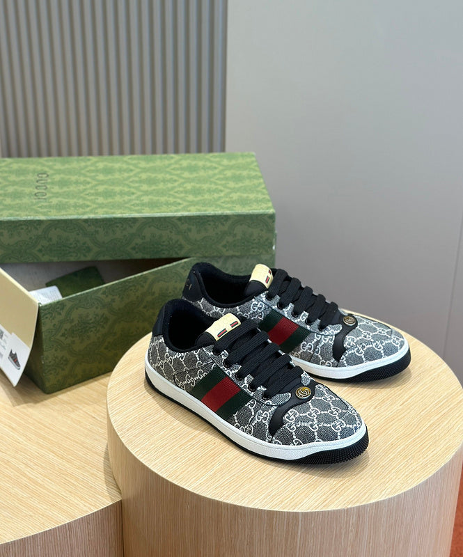 Gucci neutral cream luxury sneakers view 4 sleek tonal finish