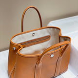 Side view of versatile structured handbag