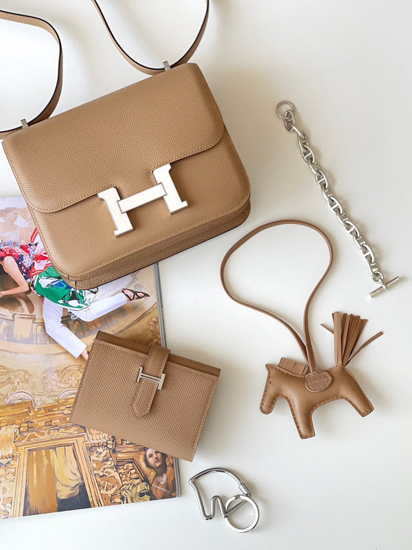 Close-up detail of statement bag design