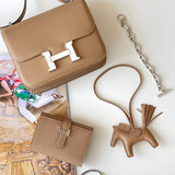 Close-up detail of statement bag design