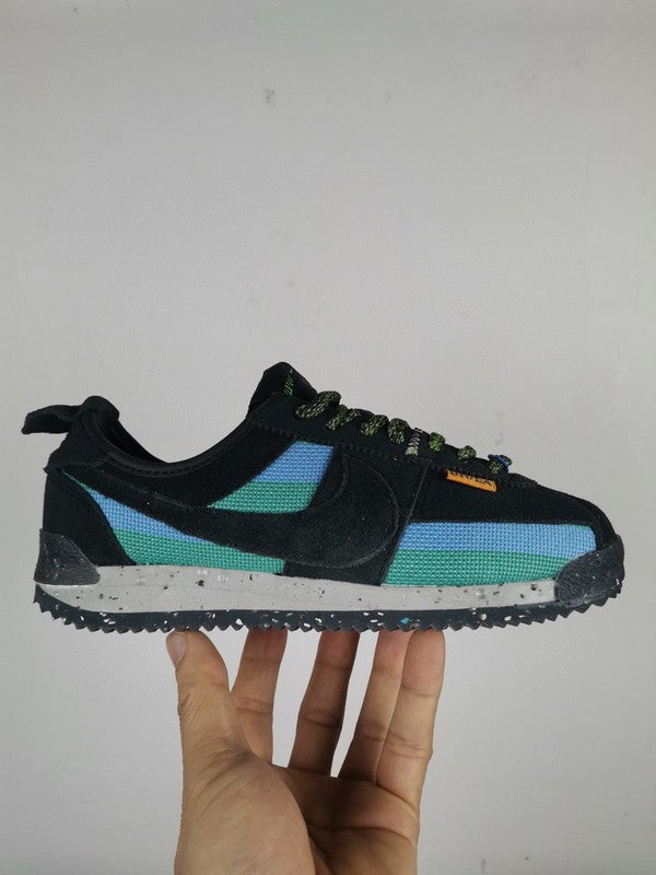 Nike tonal black luxury sneakers view 4 chunky sole construction