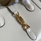 Back view of structured statement women's handbag – women's statement bag
