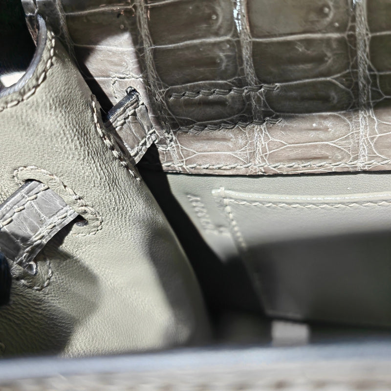 Side view of effortless structured handbag