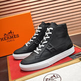 Hermès Black Slip-On Sneakers - Back View