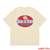 Front view of Rhude luxury clothing with relaxed-fit cut