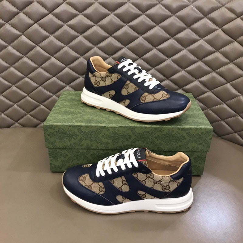 Gucci tonal black luxury sneakers view 8 premium leather build