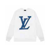 Side profile of Louis Vuitton luxury clothing with signature branding