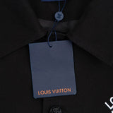 Flat lay presentation of Louis Vuitton luxury clothing with monogram-inspired silhouette