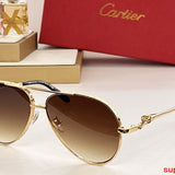 Close-up detail view of Cartier unisex sunglasses