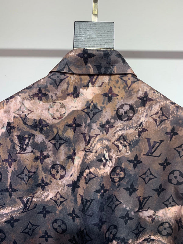 Front view of Louis Vuitton cotton t-shirt with signature branding