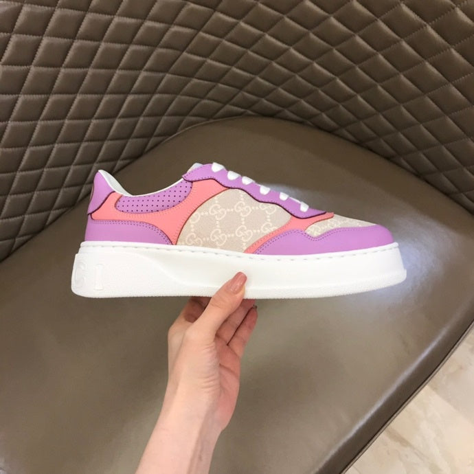 Gucci muted earth tones luxury sneakers view 7 heritage-inspired look