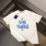 Front view of Louis Vuitton cotton t-shirt with label-forward styling