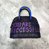 Contemporary Faux Leather Handbag - Premium Craftsmanship Detailing | Women's Premium Handbag #880 - back view (image 4) of designer-inspired handbag