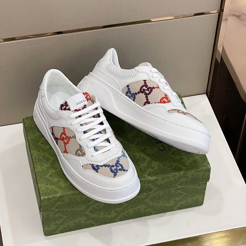 Gucci sneakers detailed view showing premium designer craftsmanship