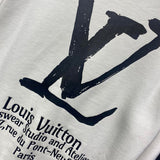 Side profile of Louis Vuitton luxury clothing with runway-inspired design