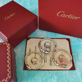 Close-up detail view of Cartier unisex jewelry piece