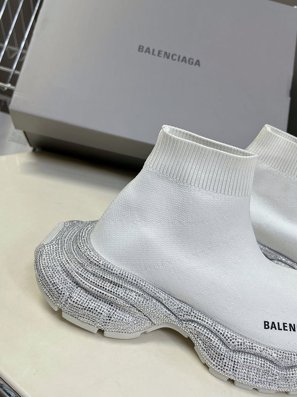 Balenciaga Tan Pointed-Toe Stiletto Heels - Lifestyle Styling Shot