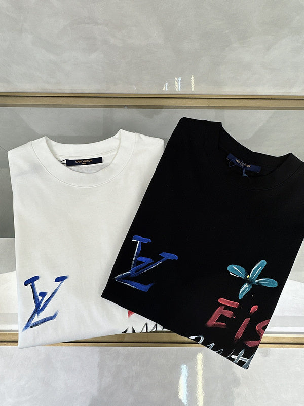 Back view of Louis Vuitton cotton t-shirt with streetwear-inspired cut