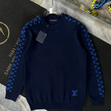 Front view of Louis Vuitton luxury clothing with contemporary cut