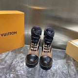 Louis Vuitton Tan Combat Boots - Sole Detail View