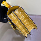 Side view of statement structured handbag