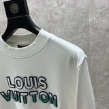 Full styled look of Louis Vuitton luxury clothing with monogram-inspired silhouette