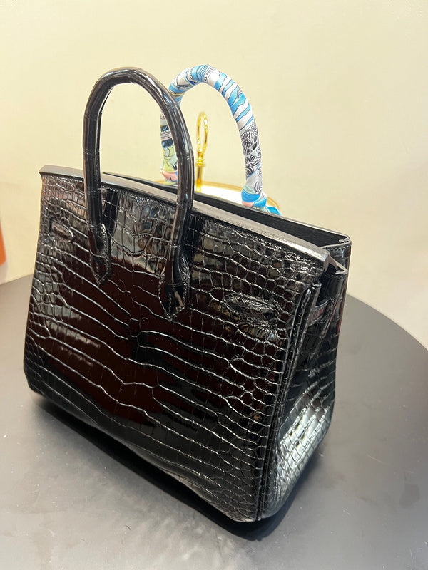 Close-up detail of classic bag design