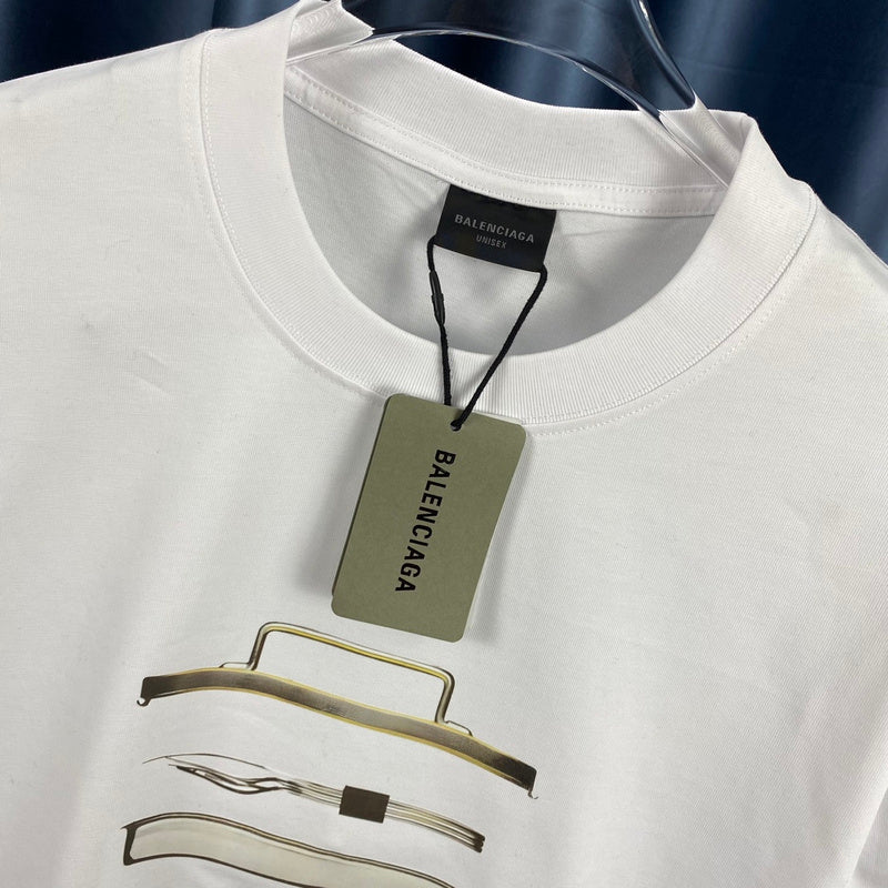 Balenciaga t-shirt close-up — premium authentic designer style