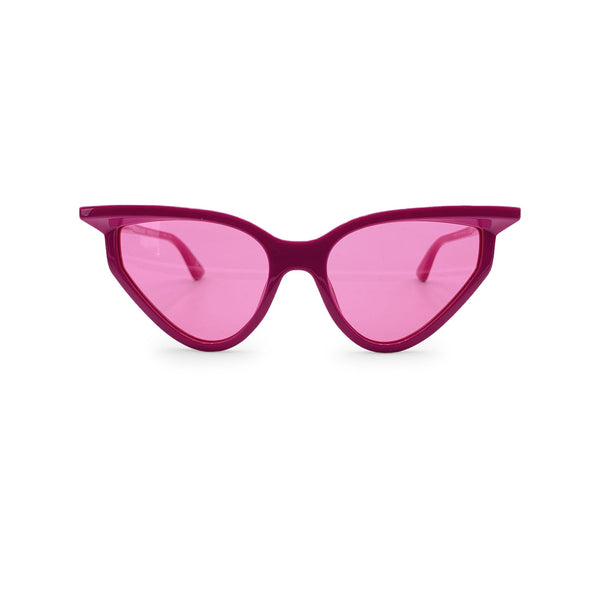 Balenciaga Pink Fuchsia Cat Eye Sunglasses Bb0101S 56/19 140Mm — Designer Fashion Sunglasses