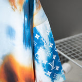 Full styled look of Louis Vuitton cotton t-shirt with monogram-inspired silhouette