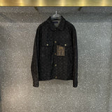 Full styled look of Louis Vuitton luxury clothing with label-forward styling
