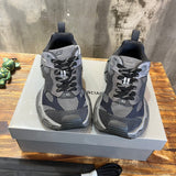Balenciaga Red Chunky Platform Sneakers - Side Profile View