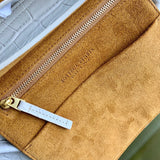Bold Faux Leather Handbag - Signature Hardware Accents | Women's Everyday Carry Handbag #1730 - close-up detail shot (image 3) of designer-inspired handbag