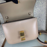 Front view of modern classic women's handbag – women's luxury accessory