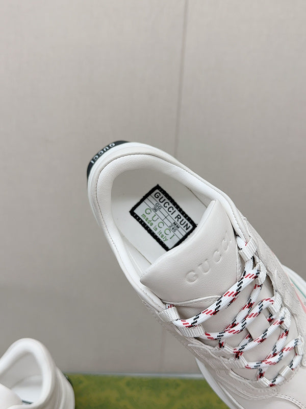 Gucci soft grey luxury sneakers view 4 classic court silhouette