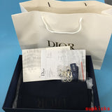 Dior Grey Loafer Flats - Front View