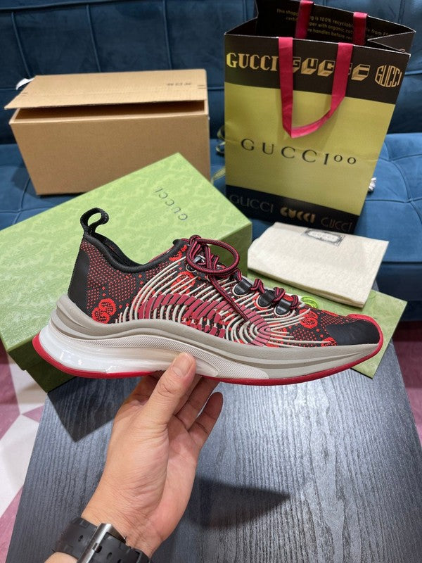 Gucci two-tone luxury sneakers view 6 sleek tonal finish