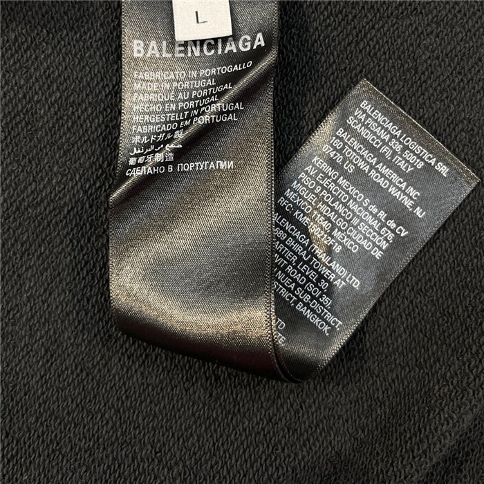 Close-up of Balenciaga designer clothing craftsmanship