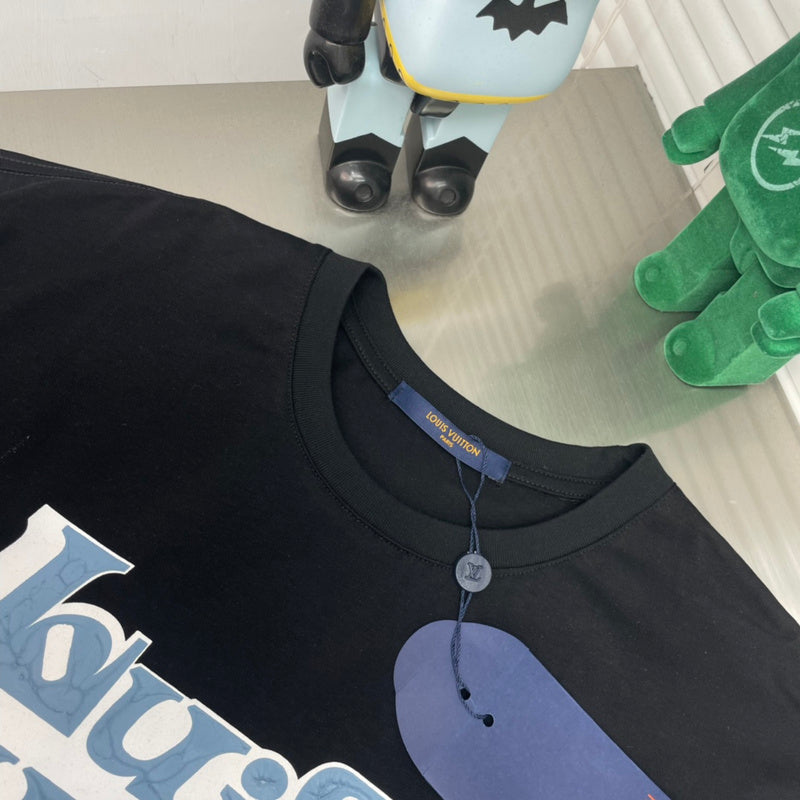 Side profile of Louis Vuitton cotton t-shirt with monogram-inspired silhouette