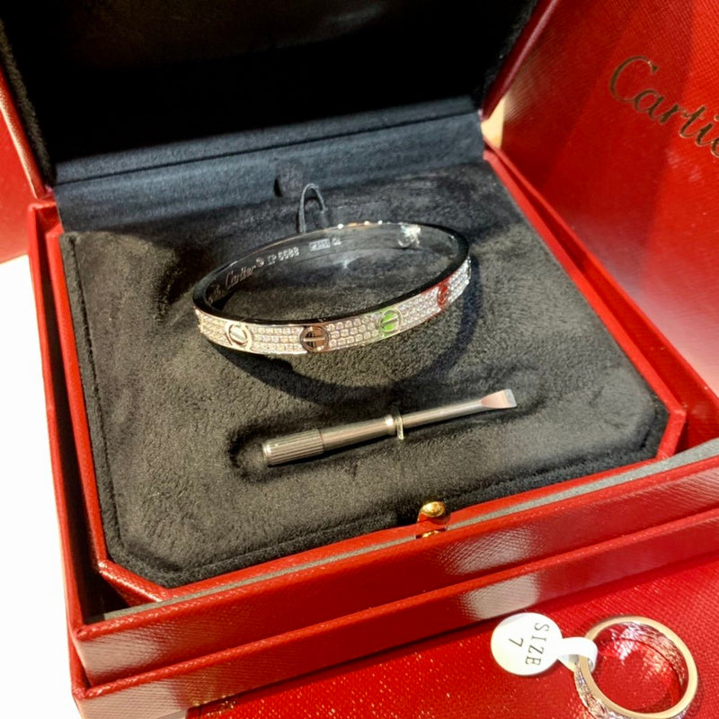 Side view of Cartier unisex jewelry piece