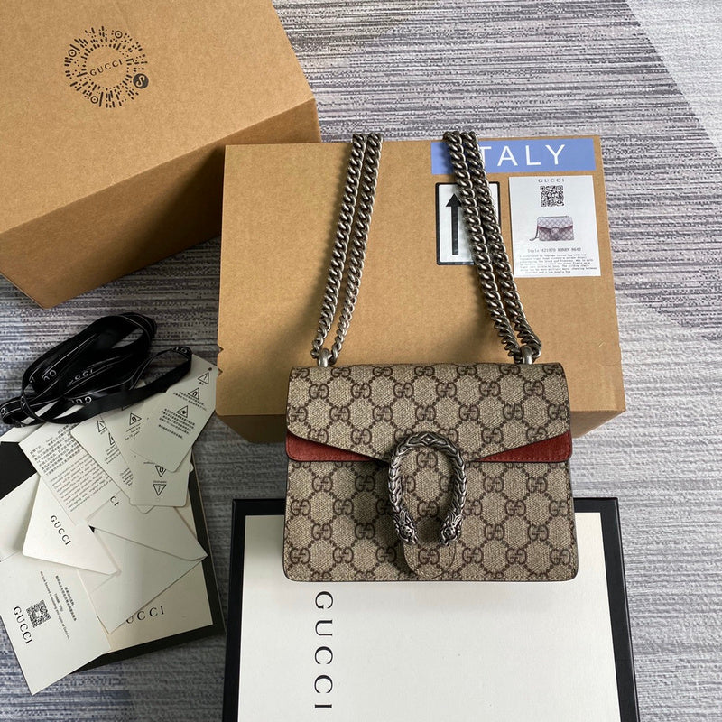 Side profile of signature polished women's handbag – women's statement bag