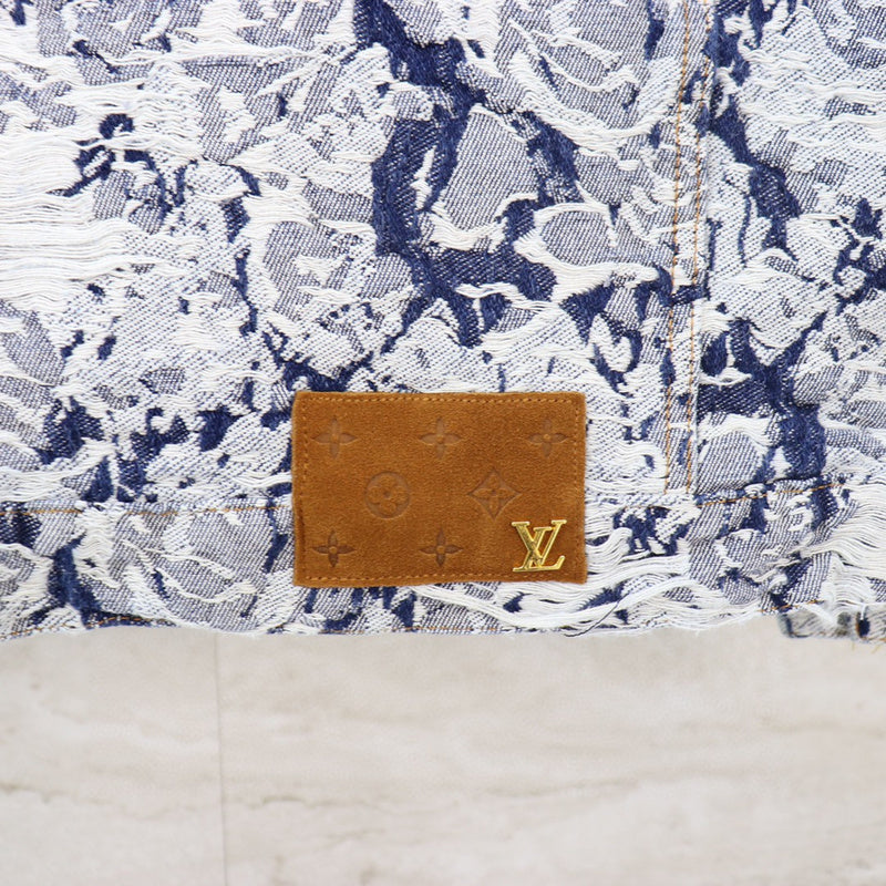 Side profile of Louis Vuitton luxury clothing with relaxed-fit cut