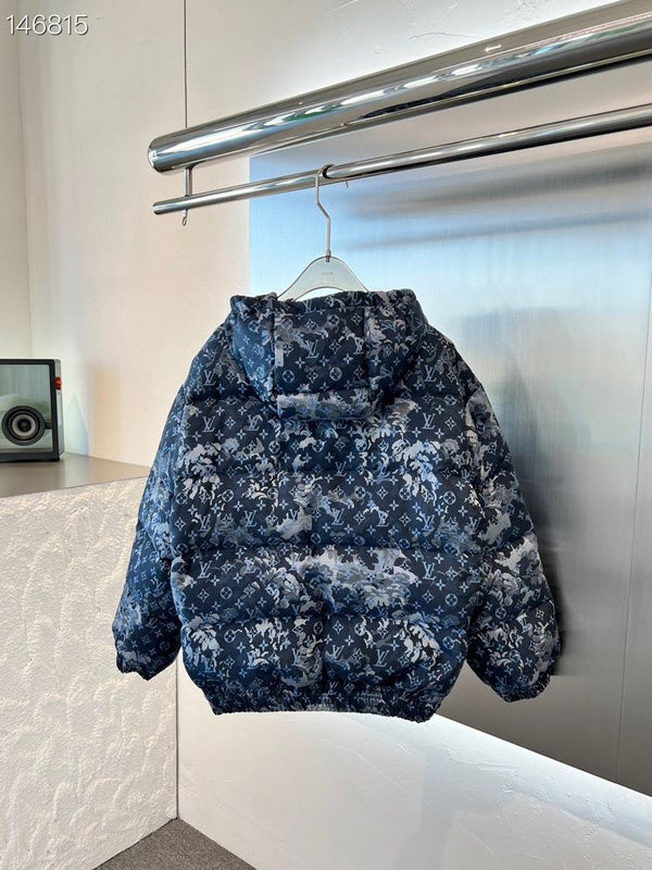 Full styled look of Louis Vuitton luxury clothing with signature branding