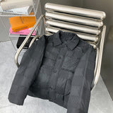 Side profile of Louis Vuitton luxury clothing with label-forward styling